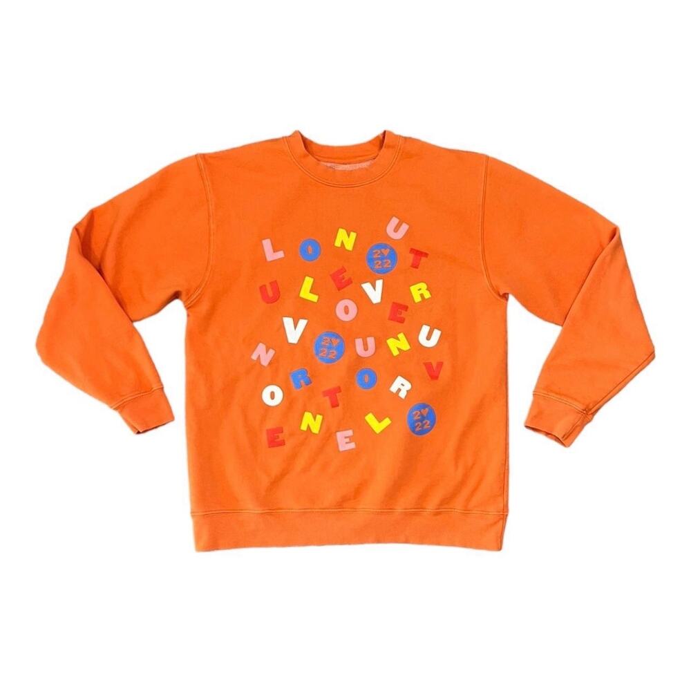 Harry Styles 2022 Love On Tour Orange Crewneck Sweatshirt Medium Concert Merch L